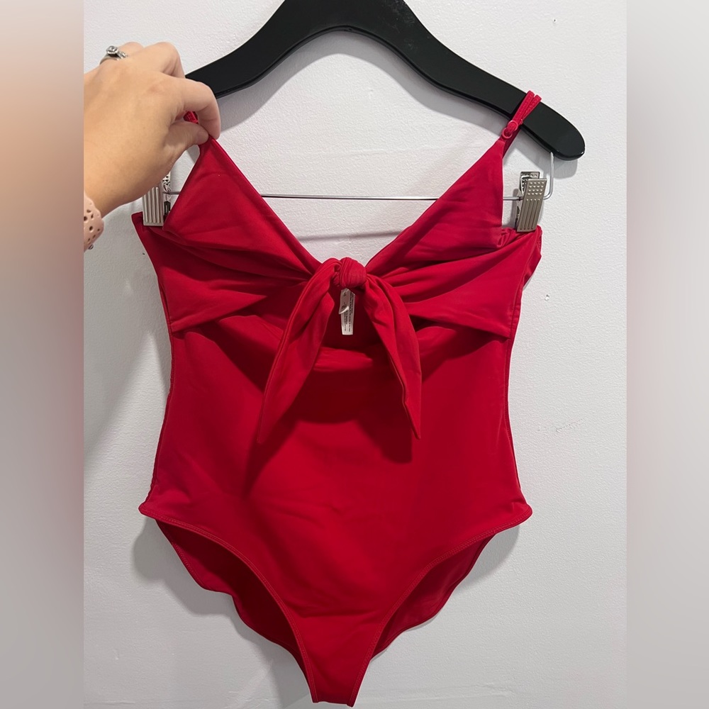 Wilfred bodysuit (bathing suit) red with bow